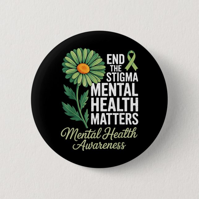 Beende Das Stigma Psychische Gesundheit Bewusstsei Button (Vorderseite)