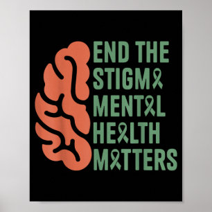 Beende das Stigma Psychische Gesundheit Poster