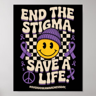 Beende Das Stigma Rette Ein Leben Groovy Überdosis Poster