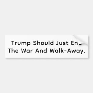 Beende den Krieg, Trump. Hankamer Artjunkhaus Frie Autoaufkleber