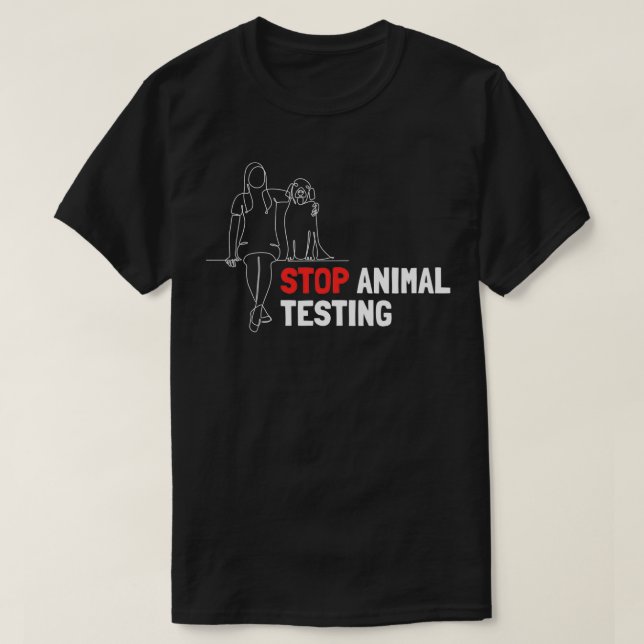 Beenden des Tierversuchs T-Shirt (Design vorne)