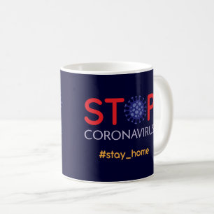 Beenden Sie Coronavirus bleibe Zuhause-Pandemie-Pr Kaffeetasse