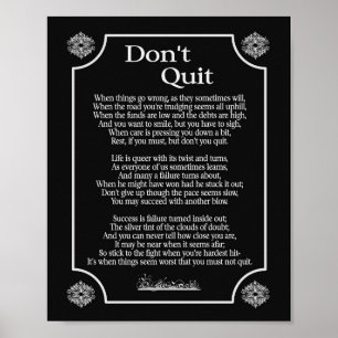 Beenden Sie das Gedicht nicht - 8 x 10 drucken Poster