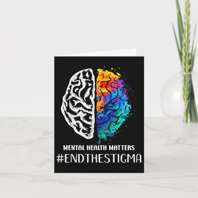 Beenden Sie das psychische Bewusstsein der Stigma  Karte (Vorderseite)