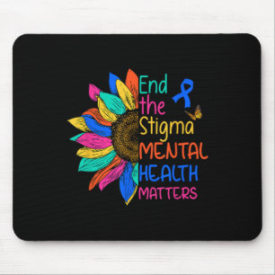 Beenden Sie das psychische Bewusstsein der Stigma  Mousepad