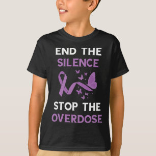 Beenden Sie das Schweigen Purple Ribbon Überdosier T-Shirt