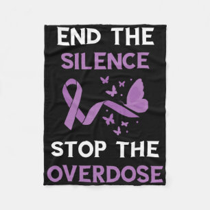Beenden Sie das Schweigen Purple Ribbon Überdosis- Fleecedecke