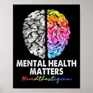 Beenden Sie das Stigma Mental Health Awareness Gre Poster