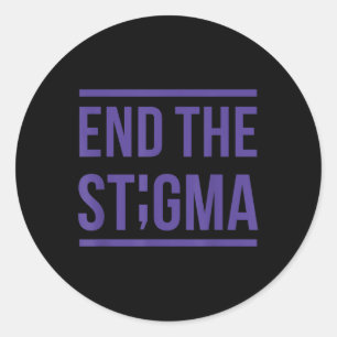 Beenden Sie das Stigma Mental Health Awareness Gre Runder Aufkleber