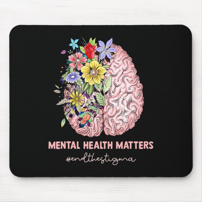 Beenden Sie das Stigma Mental Health Problems Ment Mousepad (Vorne)