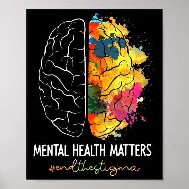 Beenden Sie das Stigma Mental Health Problems Ment Poster (Vorne)