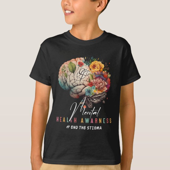 Beenden Sie das Stigma Mental Health Problems Ment T-Shirt (Vorderseite)