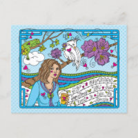 Beenden Sie das Überdenken der Postkarte