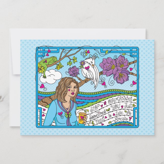 Beenden Sie das Überdenken_Flat Card 7" x 5" (Vorderseite)