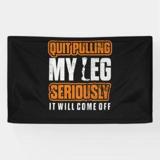 Beenden Sie das Ziehen meiner leg Amputee Rollstuh Banner