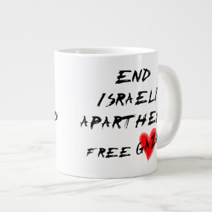 Beenden Sie den israelischen Apartheid-Freien Gaza Jumbo-Tasse
