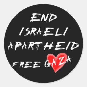 Beenden Sie den israelischen Apartheid-Freien Gaza Runder Aufkleber