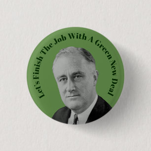 Beenden Sie den Job Green New Deal Button