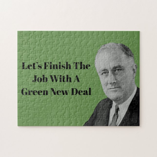 Beenden Sie den Job Green New Deal Puzzle (Horizontal)