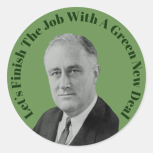 Beenden Sie den Job Green New Deal Runder Aufkleber