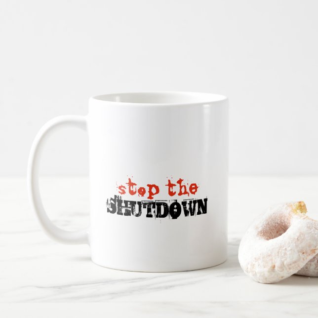 Beenden Sie den politischen Protest-benutzerdefini Kaffeetasse (Mit Donut)