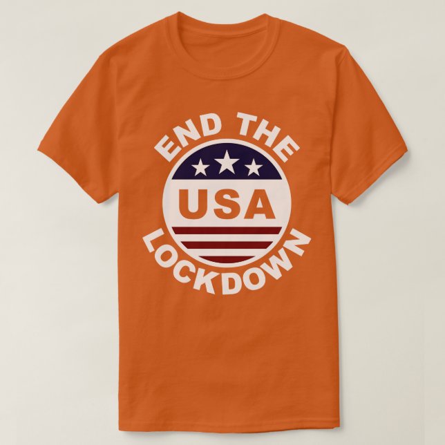 Beenden Sie die Lockdown USA 2020 Clean T-Shirt (Design vorne)