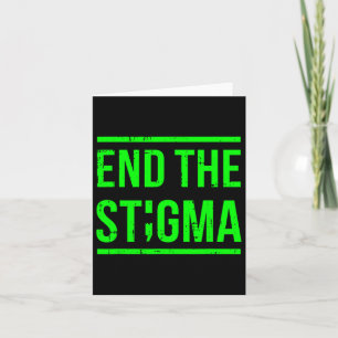 Beenden Sie die Stigma Mental Health Awareness War Karte