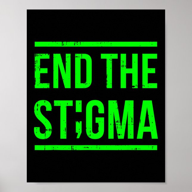 Beenden Sie die Stigma Mental Health Awareness War Poster (Vorne)