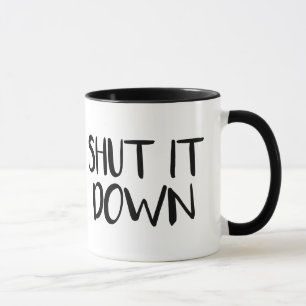 Beenden Sie die Tasse