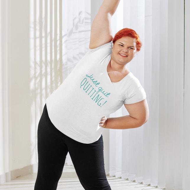 Beenden Sie einfach das Beenden von inspirierendem Große Größe T-Shirt (Von Creator hochgeladen)