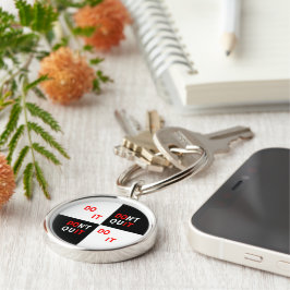 Beenden Sie es nicht Schwarz-weiß, inspirier motiv Schlüsselanhänger