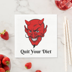 Beenden Sie Ihren Diet Devil Satan Serviette