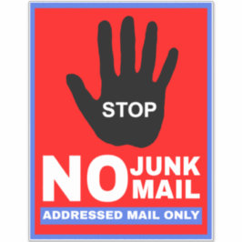 Beenden Sie keine Junk Mail nur an E-Mails adressi Aufkleber