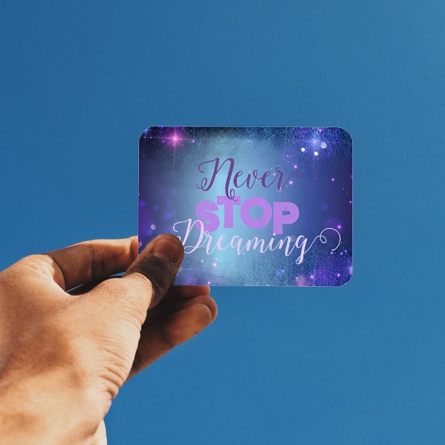 Beenden Sie nie mit dem Motto "Zitate" Motivierend Magnet (Von Creator hochgeladen)