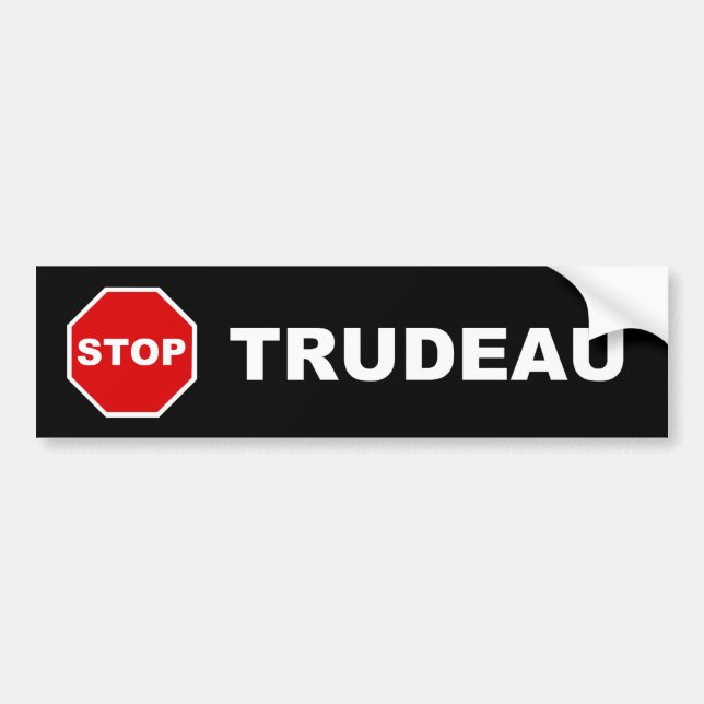 Beenden Sie Trudeau Autoaufkleber (schwarz) (Vorne)