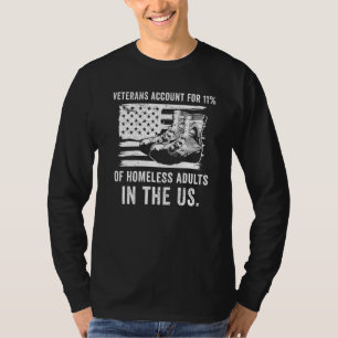 Beenden Sie Veteran Homeloness Vet American Flag H T-Shirt