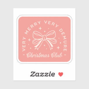 Beenden Weihnachten Rosa Coquette Preppy Ästhetik Aufkleber