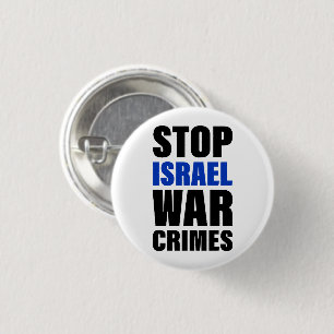 Beendigung der Kriegsverbrechen in Israel Freie Button