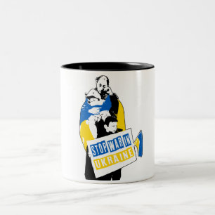 Beendigung des Krieges in der Ukraine Zwei-Tonen-K Zweifarbige Tasse