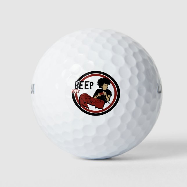 Beep Beep Gamer Golfball (Vorderseite)