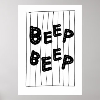 BEEP BEEP - Spielzeug-Auto und Lastwagen Thema für Poster