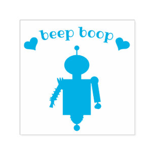 Beep Boop Niedlich Robot Briefmarke Permastempel