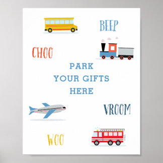 Beep Vroom woo Airplane Geburtstagsparty Poster