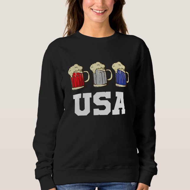 Beer 4th of July Matching Family USA  Patriotic Sweatshirt (Vorderseite)