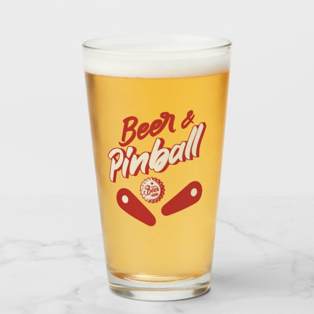 Beer And Pinball  Glas (Vorne (Gefüllt))