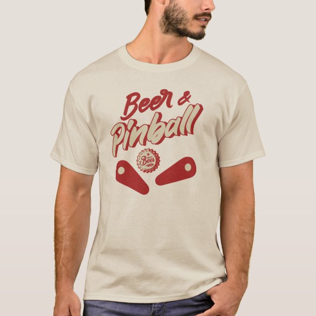 Beer And Pinball  T-Shirt (Vorderseite)