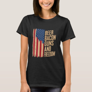 Beer Bacon Guns & Freedom GRILLEN for Men Barbecue T-Shirt