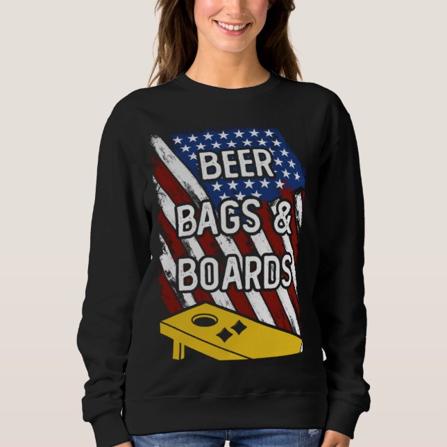 Beer Bags And Boards American Cornhole Player USA  Sweatshirt (Vorderseite)