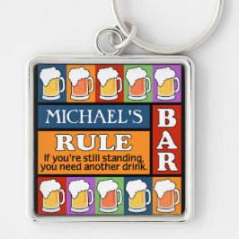 BEER Bar Pop Art INDIVIDUELLE NAME Schlüsselkette Schlüsselanhänger