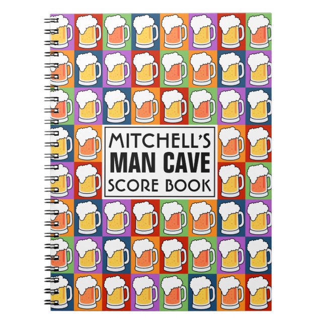 BEER Bar Pop Art Sonderanfertigungen Notizblock (Vorderseite)